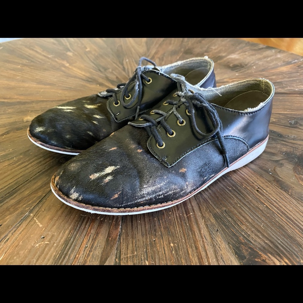 Rollie Nation Derbys Spotted Calf Hair Oxfords